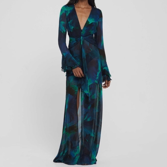 Rat & Boa Dresses & Skirts - Rat & Boa Fiorella blue see thru maxi dress size x large